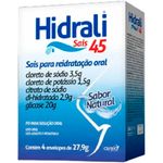 hidrali 45 sais para reidratação oral sabor natural 4 envelopes airela