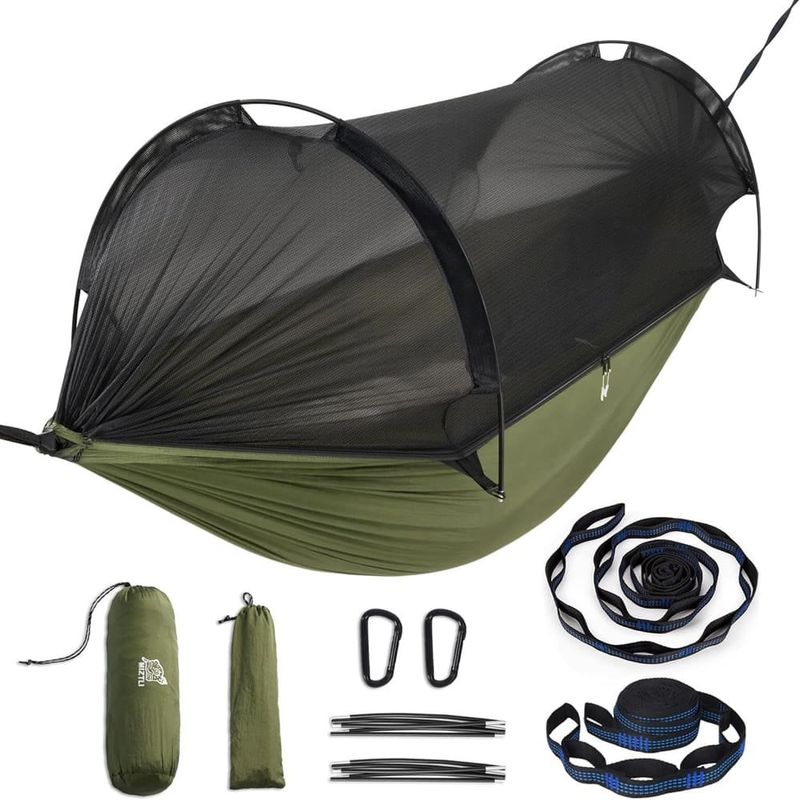 rede miztli de acampamento portátil verde a-bi