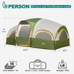 barraca para camping gohimal 8 pessoas verde a-bi