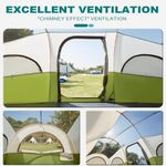 barraca para camping gohimal 8 pessoas verde a-bi