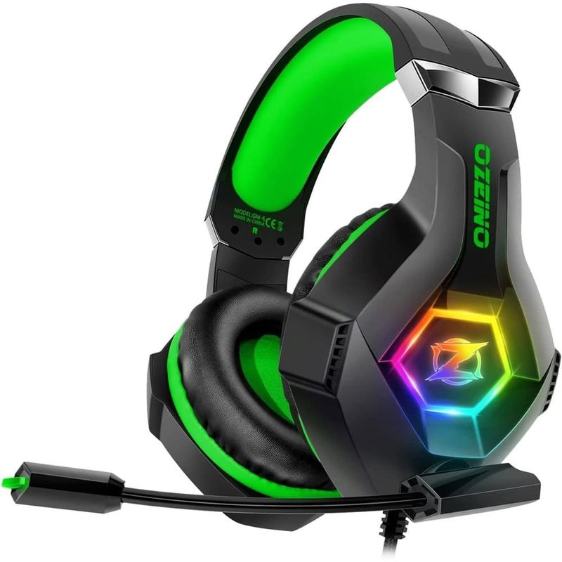 headset gamer ozeino pc/ps verde a-bi