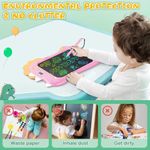 brinquedo tablet de escrita para crianças lcd kizmyee tela 8" rosa a-bi