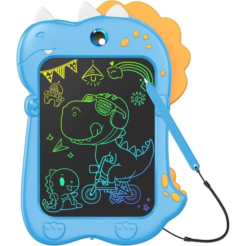 tablet de escrita para crianças lcd kizmyee tela 8" azul a-bi