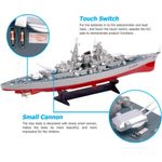 navio de controle remoto militar alemão bismarck 1/360 rc a-bi