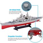 navio de controle remoto militar alemão bismarck 1/360 rc a-bi
