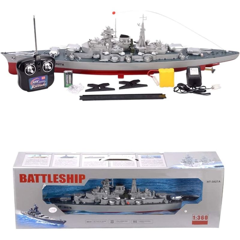 navio de controle remoto militar alemão bismarck 1/360 rc a-bi