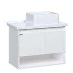 kit gabinete aj rorato para banheiro suspenso bergamo branco (mp)