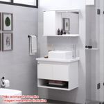 kit gabinete aj rorato para banheiro suspenso bergamo branco (mp)