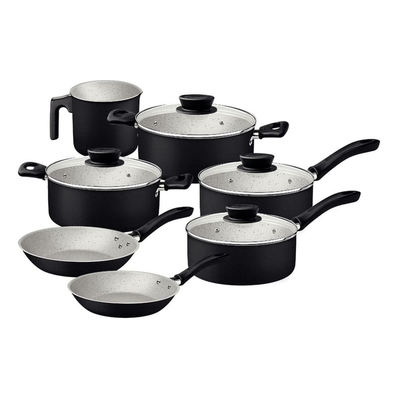 jogo de panelas tramontina 7 peças linz preto 28299006