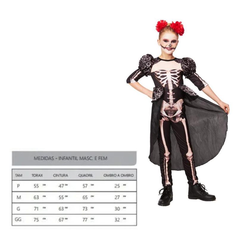 fantasia infantil la rainha super festas tamanho gg (mp)