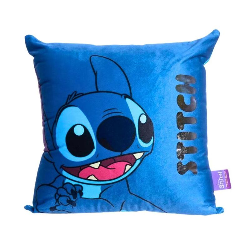 almofada zonacriativa stitch fibra veludo 40x40cm 5347 (mp)