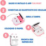mini impressora portátil kapbom ka-a8c rosa (mp)