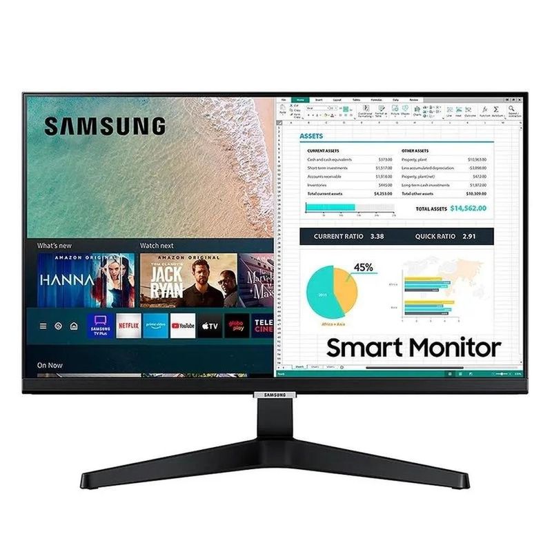 monitor led smart samsung 24 full hd wide m5 bluetooth preto (mp)