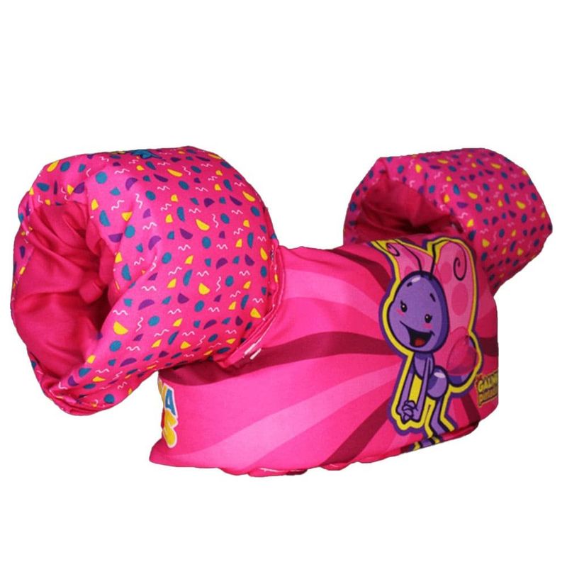 colete ativa kids borboletinha até 25kg rosa