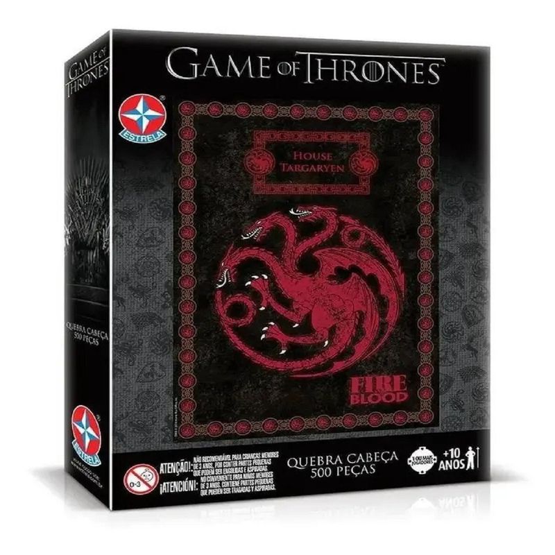 quebra-cabeça estrela puzzle 500 game of thrones targaryen (mp)