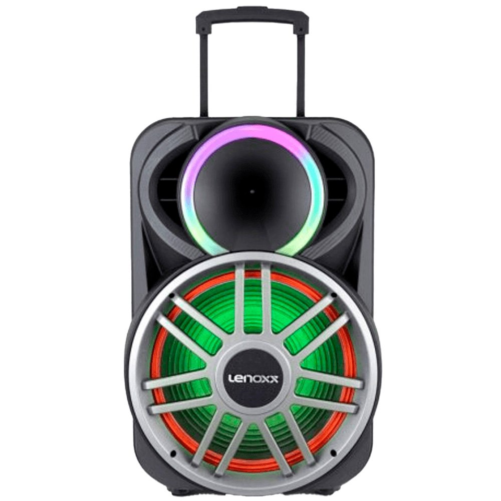 Caixa de Som Amplificada 15 Lenoxx 900W Bivolt Preto
