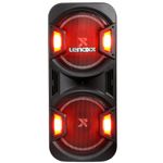 caixa de som torre 12 lenoxx 2x woofers 1600w bivolt lts12 preto e laranja (mp)