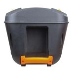 caixa de som torre 12 lenoxx 2x woofers 1600w bivolt lts12 preto e laranja (mp)