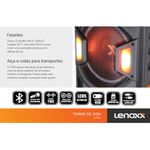 caixa de som torre 12 lenoxx 2x woofers 1600w bivolt lts12 preto e laranja (mp)