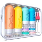 kit de viagem 18 peças em silicone tocelffe a-bi