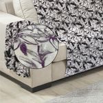 protetor branyl sofá home decor 02 lugares floral preto (mp)