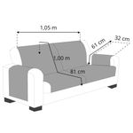protetor branyl sofá home decor 02 lugares floral preto (mp)