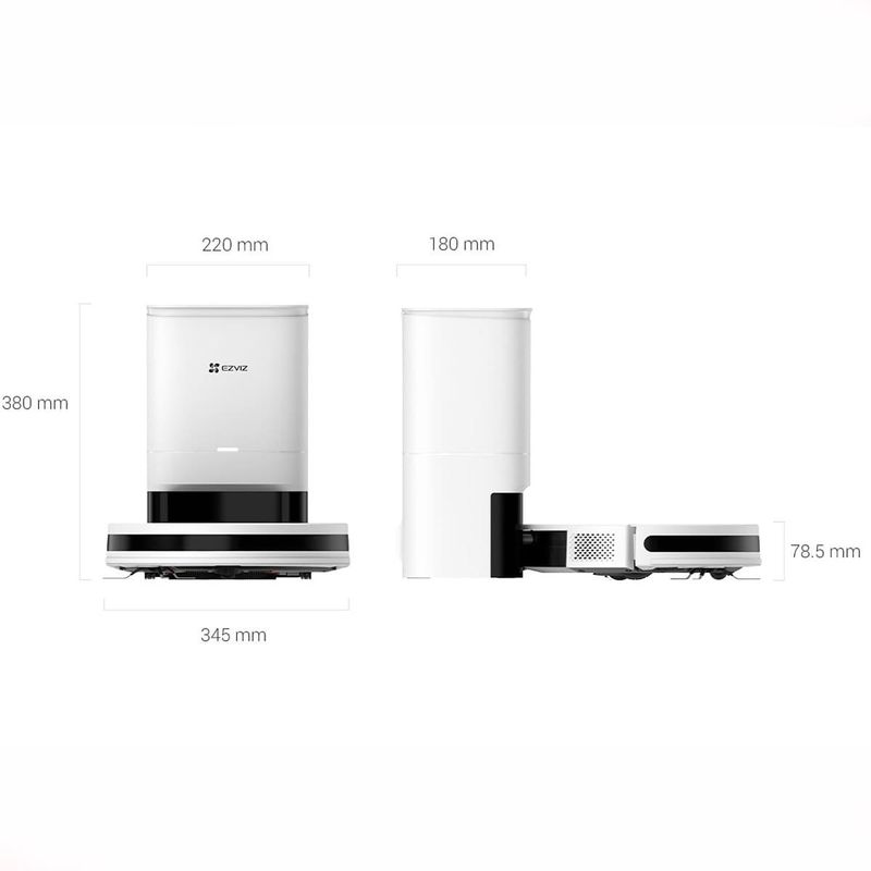 robô aspirador inteligente ezviz rc3-plus base autolimpante (mp)