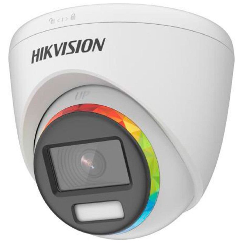 câmera de segurança hikvision analógica colorvu turret 40m luz branca 1080p (mp)