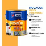 tinta acrílica sherwin-williams premium fosco novacor piso 3,6l 38080201 amarelo demarcação (mp)
