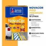 tinta acrílica sherwin-williams premium fosco novacor piso 18l 38080206 amarelo demarcação (mp)