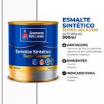 tinta esmalte sintético sherwin-williams premium alto brilho super secagem 900ml 7510002 branco (mp)