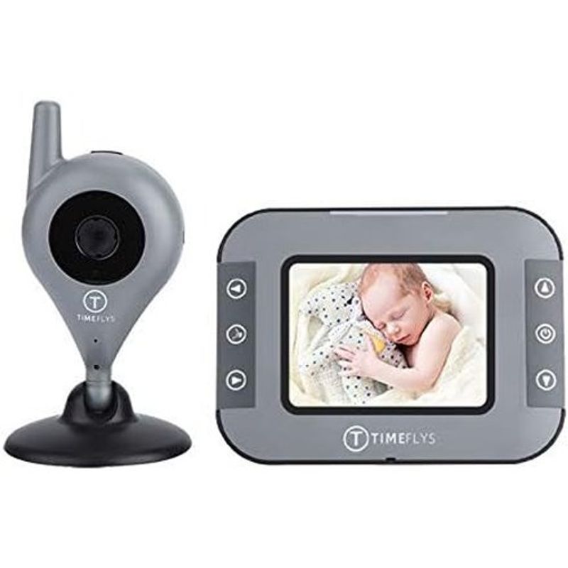babá eletrônica timeflys câmera e áudio tela 2,4" cinza a-bi