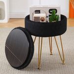 puff banqueta cpintltr veludo preto a-bi