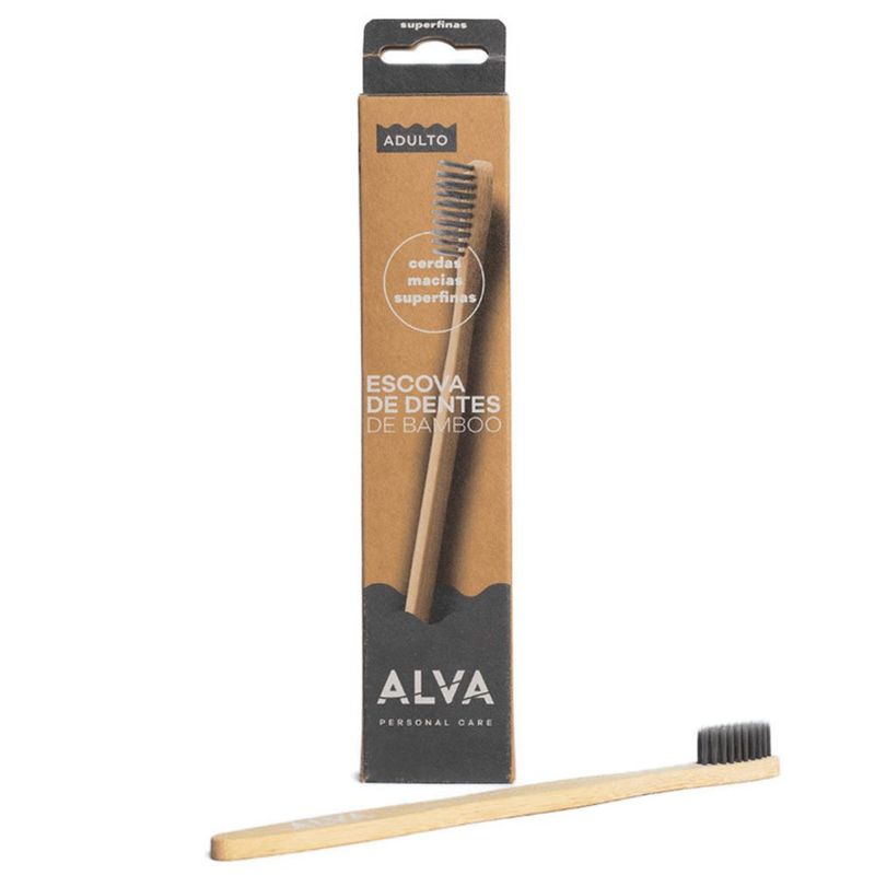 escova de dente bamboo alva cerdas superfinas