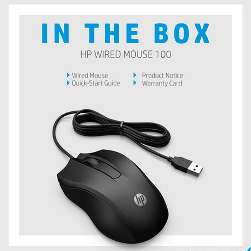 mouse com fio hp 100 classic ahp0004 preto (mp)