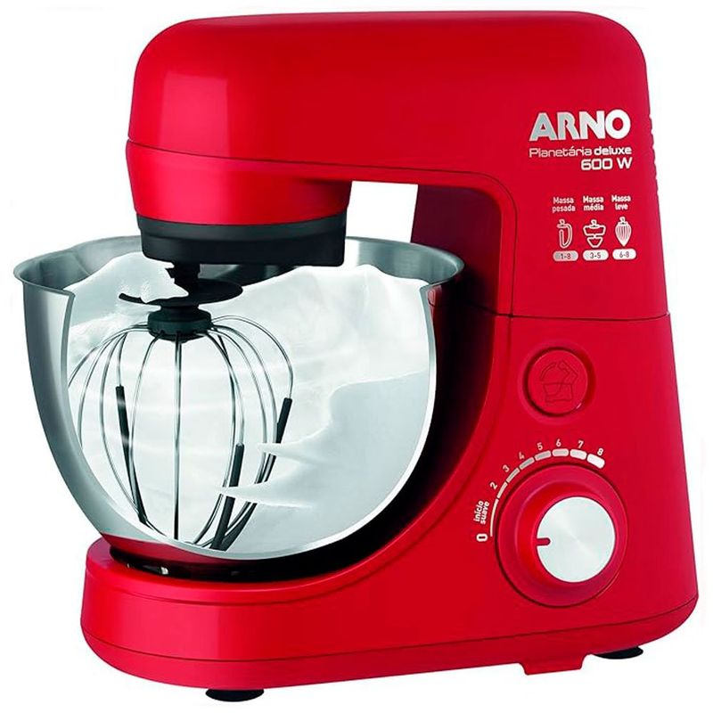 batedeira planetária arno new deluxe sx7505b1 inox 127v vermelho (mp)