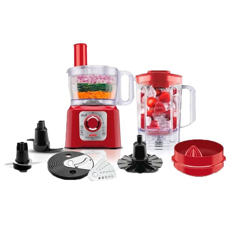 multiprocessador arno multichef 127v 700w vermelho (mp)
