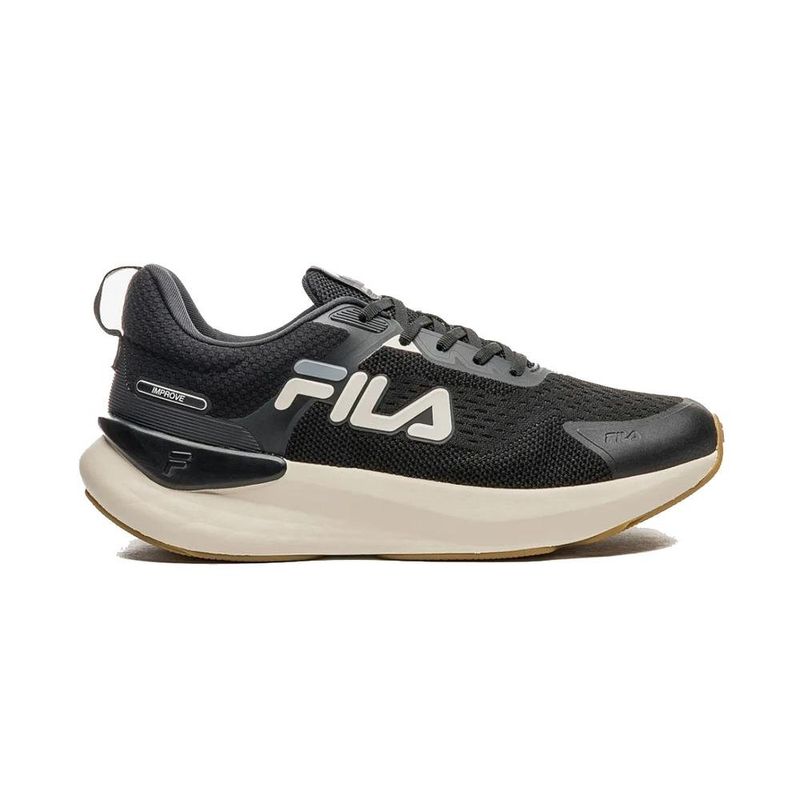tênis masculino n°38 fila improve preto bege cinza (mp)