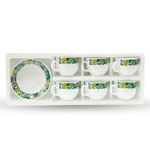 jogo de xícaras fratelli forest 12 peças 6 xícaras e 6 pires 220ml (mp)