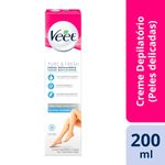 creme depilatório veet pure & fresh pele sensível 200ml