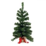 mini árvore de natal cromus com laço 75cm 80 hastes verde (mp)