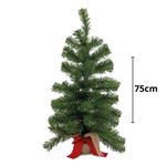 mini árvore de natal cromus com laço 75cm 80 hastes verde (mp)
