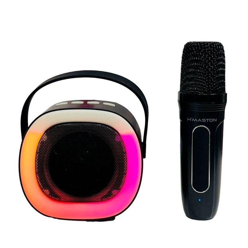 Caixa de Som HMaston com Microfone MX05 Preto