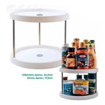 organizador giratório casita multiuso 24x18cm branca (mp)
