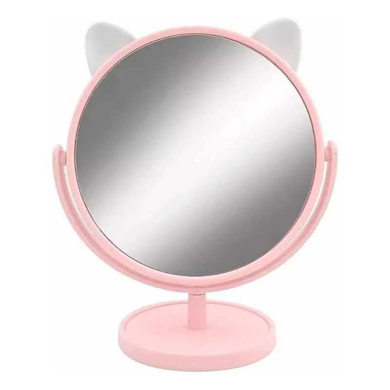 espelho de mesa casita com orelhinhas rosa (mp)
