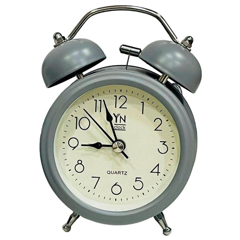 relógio de mesa yn clock despertador cinza (mp)