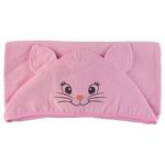toalha de banho teka kids com capuz gata rosa 75x100cm 100% algodão (mp)