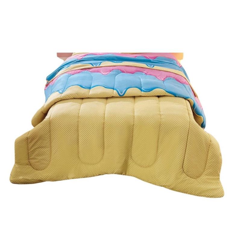 edredom teka kids solteiro sorvete 140x215cm 100% algodão (mp)