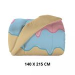 edredom teka kids solteiro sorvete 140x215cm 100% algodão (mp)