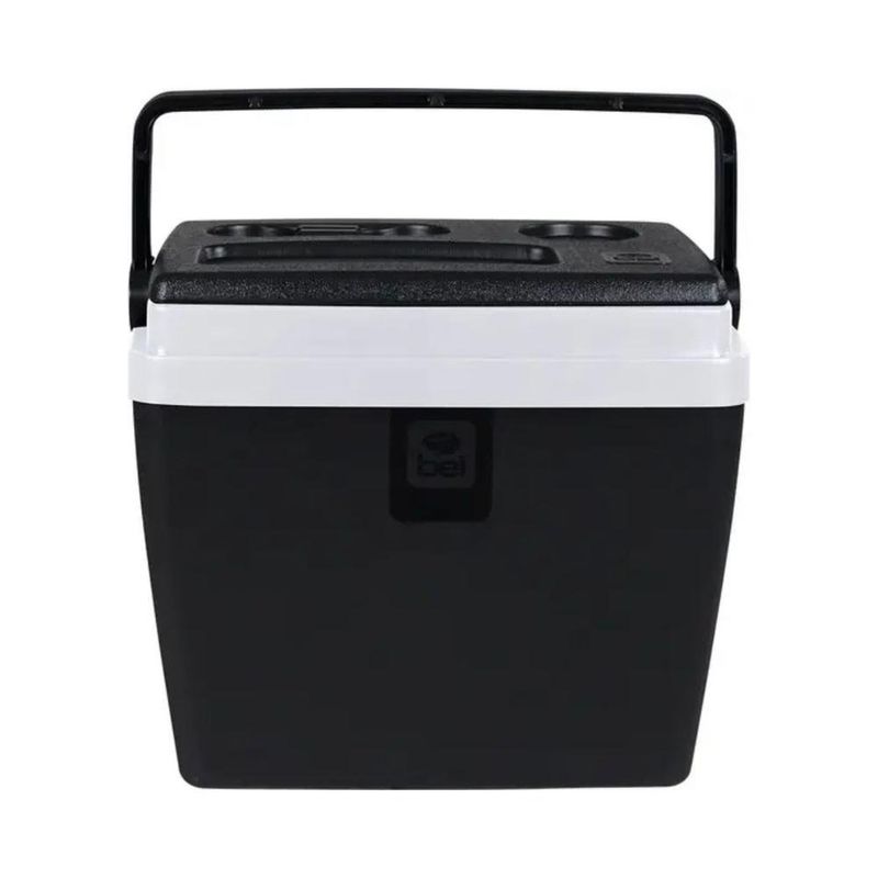 caixa térmica bel 28 litros preta e branca 072855 (mp)